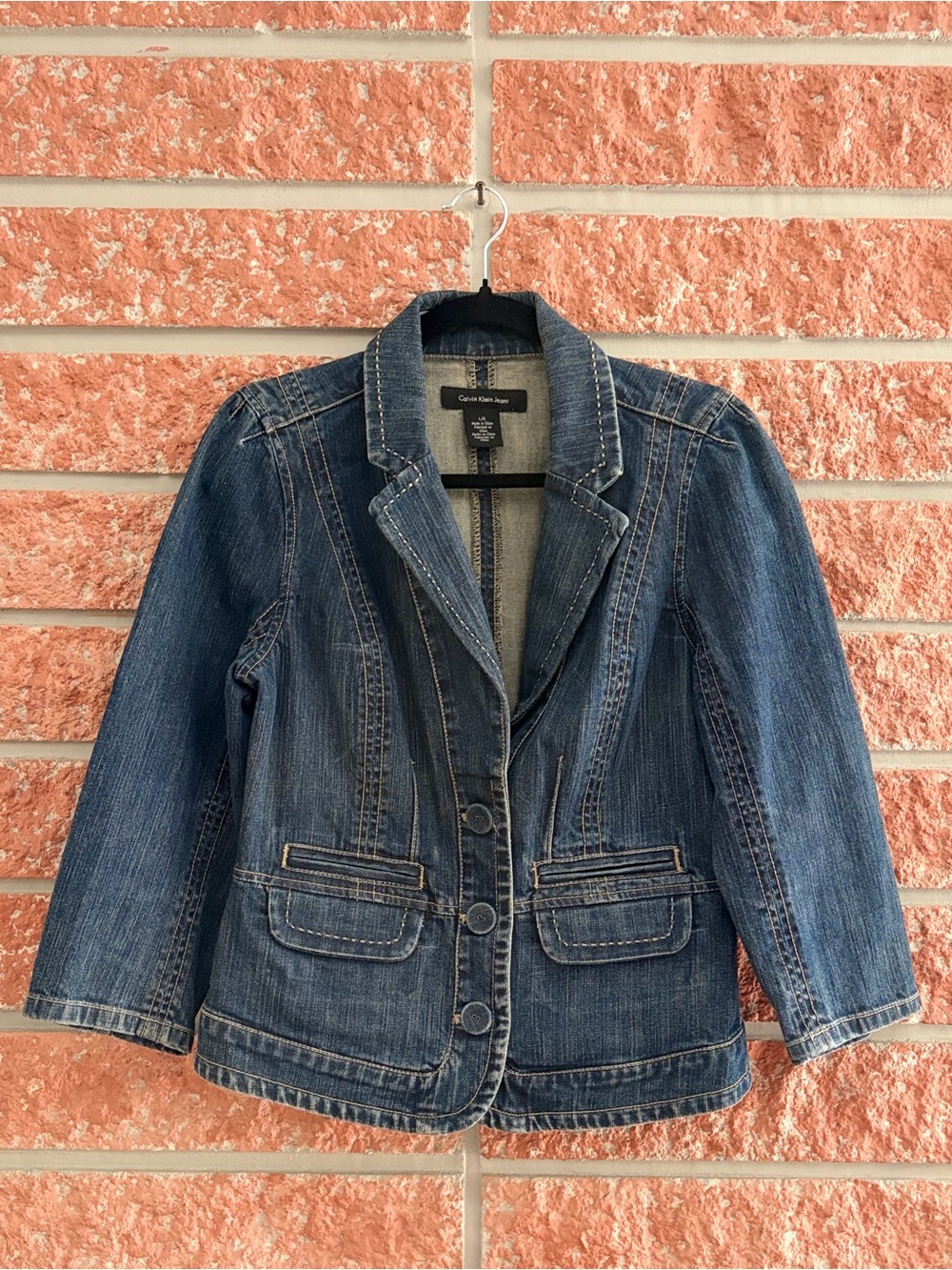 Calvin Klein Jeans Dark Blue Denim Blazer